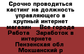 Срочно проводиться кастинг на должность управляющего в крупный интернет-магазин. - Все города Работа » Заработок в интернете   . Пензенская обл.,Мокшанский р-н